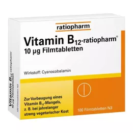 VITAMIN B12-RATIOPHARM 10 μg plėvele dengtos tabletės, 100 vnt