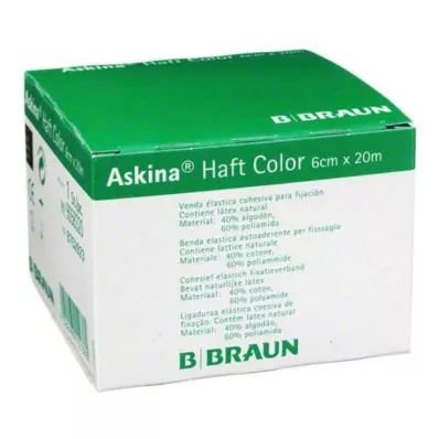 ASKINA Spalvotas lipnus tvarstis 6 cmx20 m, žalias, 1 vnt