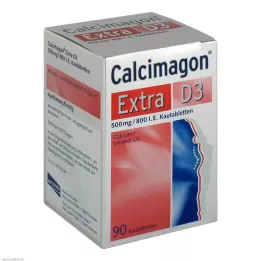 CALCIMAGON Extra D3 kramtomosios tabletės, 90 kapsulių