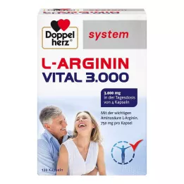 DOPPELHERZ L-Arginine Vital 3.000 sisteminių kapsulių, 120 kapsulių