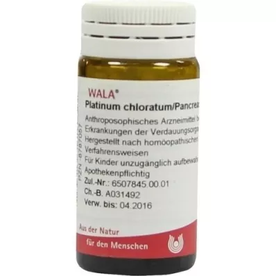 PLATINUM CHLORATUM/PANCREAS komp. rutuliukai, 20 g