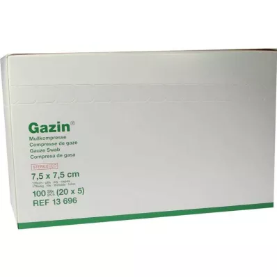 Gazin kompresai 7,5x7,5cm 1, 20X5 vnt Gazin kompresai 7,5x7,5cm 1, 20X5 vnt