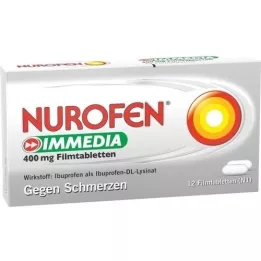 NUROFEN Immedia 400 mg plėvele dengtos tabletės, 12 vnt