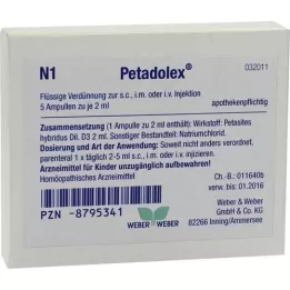 PETADOLEX Ampulės, 5X2 ml