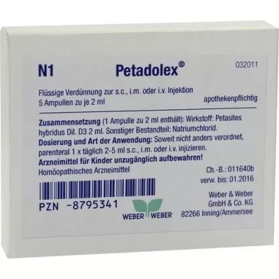 PETADOLEX Ampulės, 5X2 ml