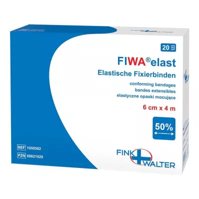FIXIERBINDE elastinė guma 6 cmx4 m laisva, 1X20 vnt