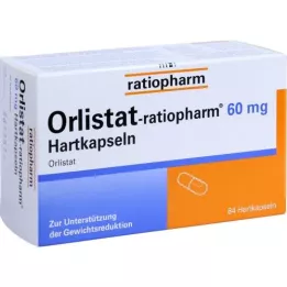 ORLISTAT-ratiopharm 60 mg kietosios kapsulės, 84 vnt