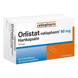 ORLISTAT-ratiopharm 60 mg kietosios kapsulės, 84 vnt