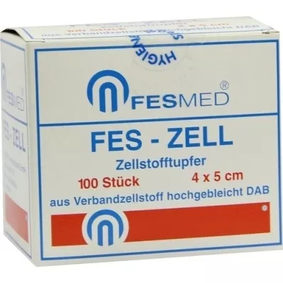 ZELLSTOFFTUPFER FES ZELL 4x5 cm labai balinti, 100 vnt