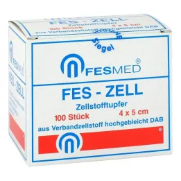 ZELLSTOFFTUPFER FES ZELL 4x5 cm labai balinti, 100 vnt
