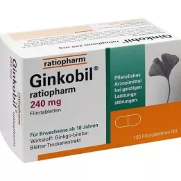 GINKOBIL-ratiopharm 240 mg plėvele dengtos tabletės, 120 vnt