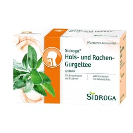 SIDROGA Gerklės ir gerklės skalavimo arbatos filtrų maišeliai, 20X2,5 g