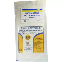 ERENA Marlės kompresas 10x20 cm sterilus 8 kartus, 5X2 vnt