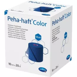 PEHA-HAFT Spalvota fiksavimo juosta be latekso 10 cmx20 m, mėlyna, 1 vnt