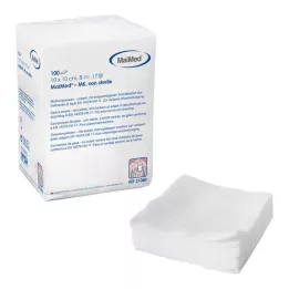 MULLKOMPRESSEN 10x10 cm nesterilūs 8x, 100 vnt
