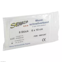 SENADA Žaizdos tvarstis 6x10 cm, 8 vnt