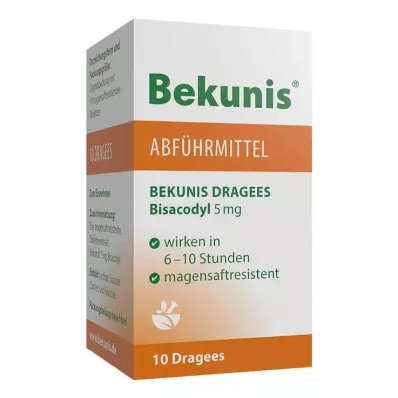 Bekunis Dragees Bisacodyl 5 mg, 10 vnt Bekunis Dragees Bisacodyl 5 mg, 10 vnt