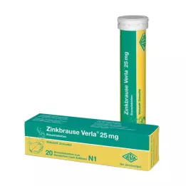 ZINKBRAUSE Verla 25 mg putojančios tabletės, 20 vnt
