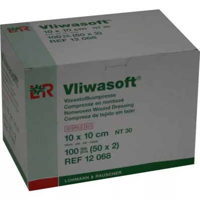 Vliwasoft vilnos kompresai 10x10cm 6 sluoksnių sterilūs, 50x2 vnt