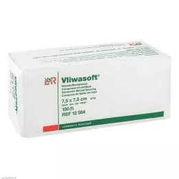VLIWASOFT Neaustiniai kompresai 7,5x7,5 cm nesterilūs 6l, 100 vnt