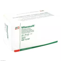 VLIWASOFT Neaustiniai kompresai 10x10 cm nesterilūs 6l, 100 vnt