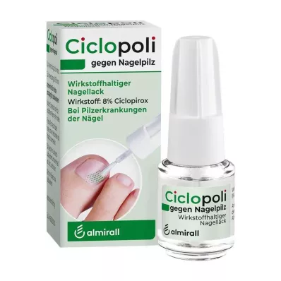CICLOPOLI nuo nagų grybelio nagų lakas, kurio sudėtyje yra veikliosios medžiagos, 6,6 ml