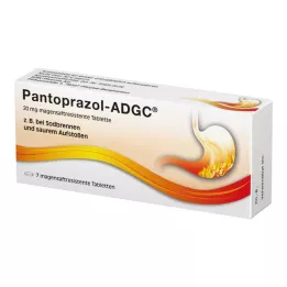 Pantoprazolas ADGC 20 mg enteriškai dengtos tabletės, 7 vnt