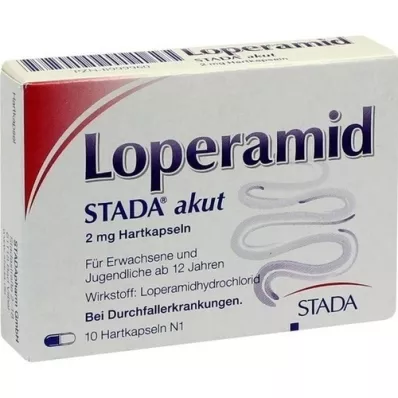 LOPERAMID STADA ūminės 2 mg kietosios kapsulės, 10 vnt