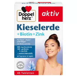 DOPPELHERZ Silicio žemės+biotino+cinko tabletės, 40 vnt