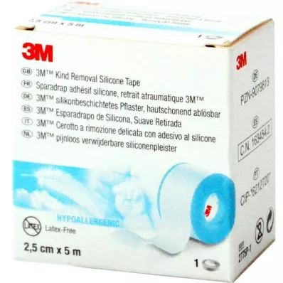 3M silikonu dengtas tinkas 2,5 cm x 5 m ritinėliai, 1 vnt 3M silikonu dengtas tinkas 2,5 cm x 5 m ritinėliai, 1 vnt