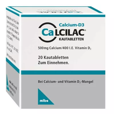 Calcilac kramtomosios tabletės, 20 vnt Calcilac kramtomosios tabletės, 20 vnt