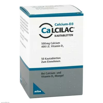 Calcilac kramtomosios tabletės, 50 vnt