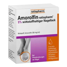 AMOROLFIN-ratiopharm 5% veikliosios medžiagos nagų lakas, 3 ml