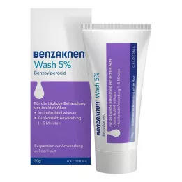 Benzaknen® Wash 5% suspensija nešvariai odai ir lengviems spuogams, 50 g