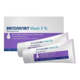 BENZAKNEN Skalbimo 5 % suspensija, 2X100 g
