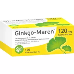 GINKGO-MAREN 120 mg plėvele dengtos tabletės, 120 vnt