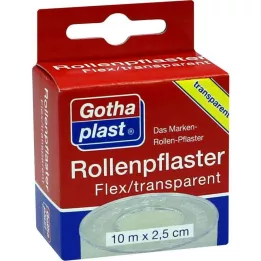 ROLLENPFLASTER Flex 2,5 cmx10 m trp.euro pakaba, 1 vnt
