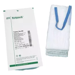 BAUCHTUCH lite 40x40 cm keturvietis sterilus mėlynas RK, 14X2 vnt