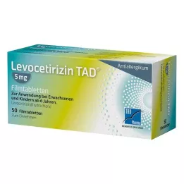 LEVOCETIRIZIN TAD 5 mg plėvele dengtos tabletės, 50 vnt