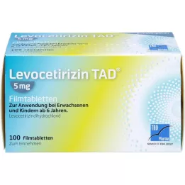 LEVOCETIRIZIN TAD 5 mg plėvele dengtos tabletės, 100 vnt