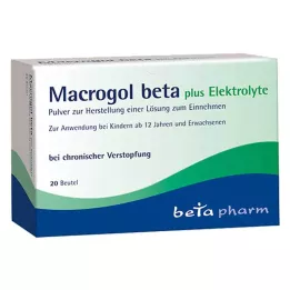 Macrogol beta plus elektrolitų milteliai, 20 vnt