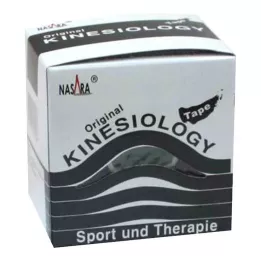 NASARA Kineziologinė juosta 5 cmx5 m juoda, 1 vnt
