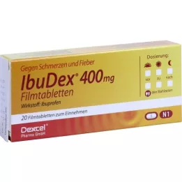 IBUDEX 400 mg plėvele dengtos tabletės, 20 vnt