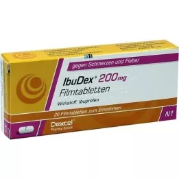 IBUDEX 200 mg plėvele dengtos tabletės, 20 vnt