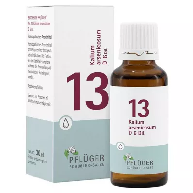 Biochemija Pflueger 13 kalio arsenas.D 6 lašai, 30 ml
