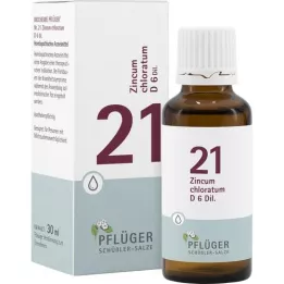 BIOCHEMIE Pflüger 21 Zincum chloratum D 6 lašai, 30 ml