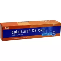CALCICARE D3 forte putojančios tabletės, 20 vnt