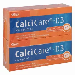 CALCICARE D3 kramtomosios tabletės, 120 kapsulių