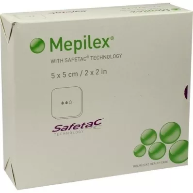 MEPILEX 5x5 cm putplasčio tvarstis, 5 vnt