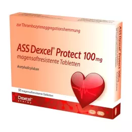 ASS Dexcel Protect 100 mg enterinėmis plėvele dengtos tabletės, 50 vnt